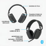 Audífonos Logitech Zone Vibe 100 Inalámbrico Over Ear Color Graphite_3