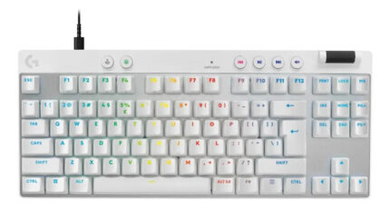 Teclado Alámbrico Gaming Pro X Tkl Rapid Color Blanco Logitech Inglés Us_1