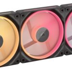 Corsair iCUE Link LX120-R RGB 120mm Ventilador Inverso PWM â Kit de Triple Ventilador â Bajo Nivel de Ruido, Cojinete de CÃºpula MagnÃ©tica, Lazos de Luz Duales, Tornillos QuikTurnâ¢, Cero RPM â Negro_0