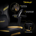 Silla Gamer Ocelot Os-king Vinipiel Negra Ajustable_7