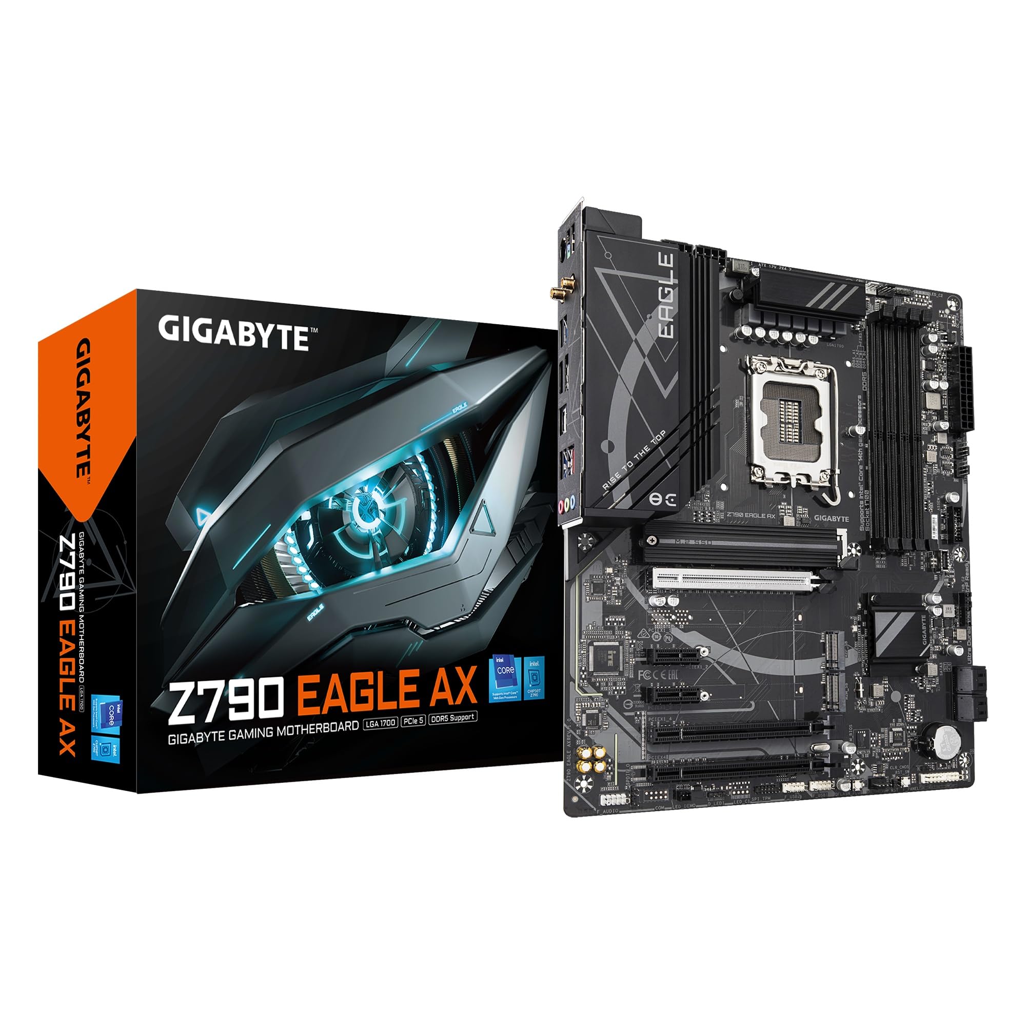GIGABYTE Ultra Durable Z790 Eagle AX Gaming Desktop Motherboard – Chipset Intel Z790 – Socket LGA-1700 – ATX_0 GIGABYTE Ultra Durable Z790 Eagle AX Gaming Desktop Motherboard - Chipset Intel Z790 - Socket LGA-1700 - ATX_0