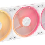 Corsair iCUE Link LX120-R RGB 120mm Ventilador Inverso PWM â Kit de Triple Ventilador â Bajo Nivel de Ruido, Cojinete de CÃºpula MagnÃ©tica, Lazos de Luz Duales, Tornillos QuikTurnâ¢, Cero RPM â Blanco_0