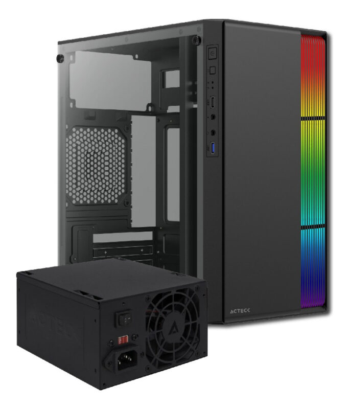 Gabinete Acteck Fusion Ii Gi440 Fuente 500w Mini Torre Negro_0