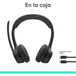 Headset Logitech Inalámbrico Zone 300 Negro Negro_0