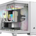 CORSAIR iCUE LINK 2500X RGB Pequeña-Torre mATX Caja de PC de Doble Cámara - Cristal Templado Panorámico - Compatible Placa Base Conexión Inversa - 2x Ventiladores CORSAIR RX120 RGB Incluidos - Blanco_0