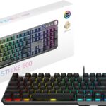 MSI Teclado Strike 600 - KAILH Midnight Pro - Interruptores tÃ¡ctiles silenciosos - Teclas ergonÃ³micas, Base Antideslizante, luz mÃ­stica RGB por Llave, USB 2.0 - TamaÃ±o Completo Strike 600 Silent US_0