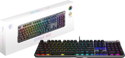 MSI Teclado Strike 600 - KAILH Midnight Pro - Interruptores tÃ¡ctiles silenciosos - Teclas ergonÃ³micas, Base Antideslizante, luz mÃ­stica RGB por Llave, USB 2.0 - TamaÃ±o Completo Strike 600 Silent US_0
