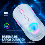 Mouse Gamer Inalámbrico Dual 2.4ghz + Bluetooth Game Factor Mow700 Rgb 26000 Dpi Blanco_2