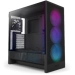 NZXT Gabinete H5 Flow RGB ATX Negro con Cristal Templado, USB 3.2 y USB Tipo-C  Torre para PC Gaming_0