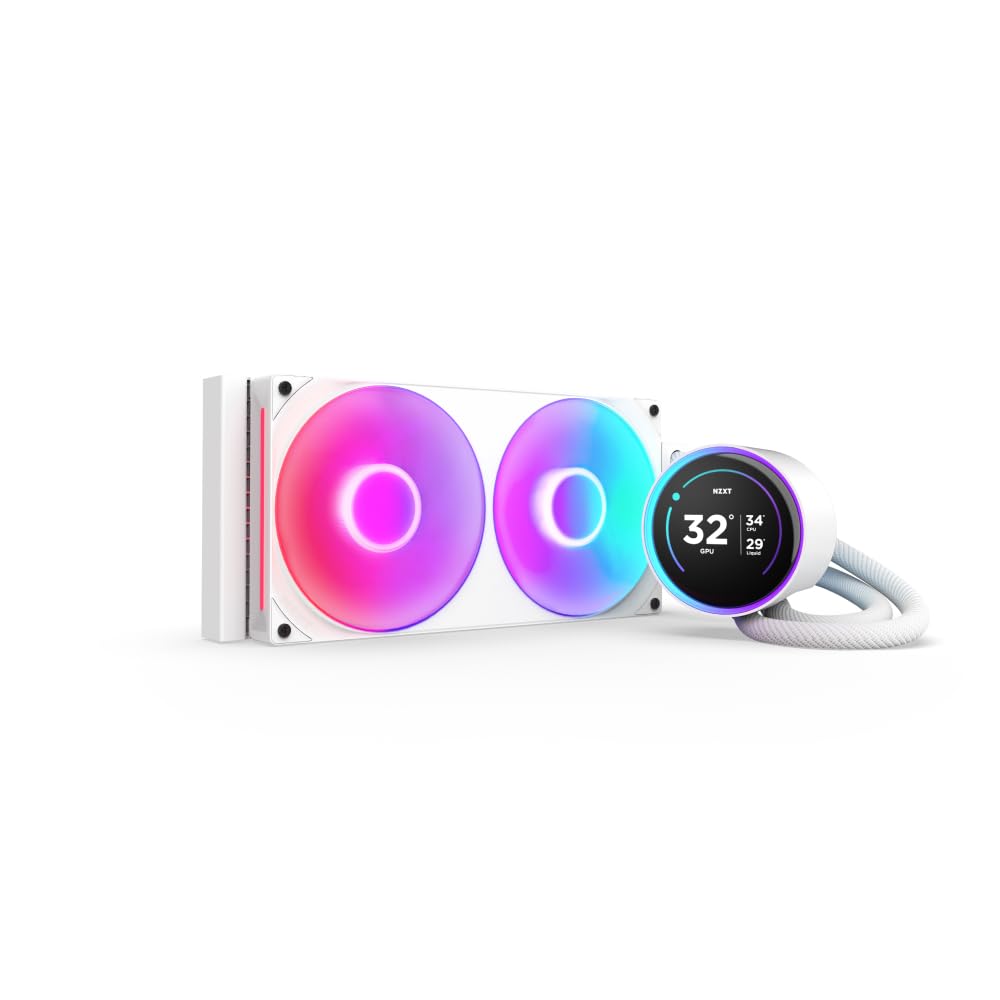 NZXT Kraken Elite v2 280mm RGB AIO CPU enfriador líquido WT RL-KR28E-W2_0 NZXT Kraken Elite v2 280mm RGB AIO CPU enfriador líquido WT RL-KR28E-W2_0