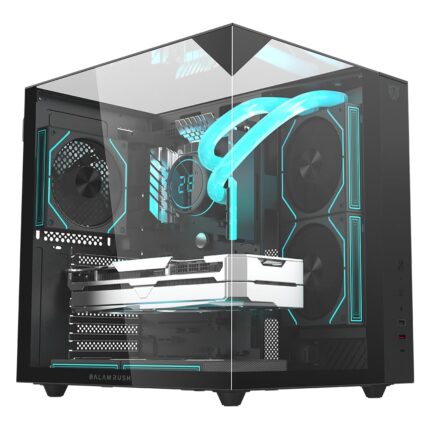 Balam Rush Tank Majestic 6600 Gabinete Gamer Media Torre, ATX, GPU 330mm, USB Tipo C 3.0, USB 3.0, USB 2.0, Audio, 3 Ventiladores, Paneles de Cristal (Negro)_0