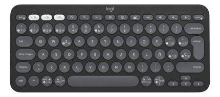 Teclado Pebble Keys 2 K380s Inalámbrico Logitech Negro Español Logitech Grafito_0