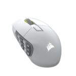 Corsair Scimitar Elite Wireless SE MMO Ratón para Juegos  33,000 dpi, 16 Botones Programables, Key Slider Ajustable, Virtual Stream Deck, 1K Hyper-Polling - PC, PS5, PS4, Xbox, Mac  Blanco_0