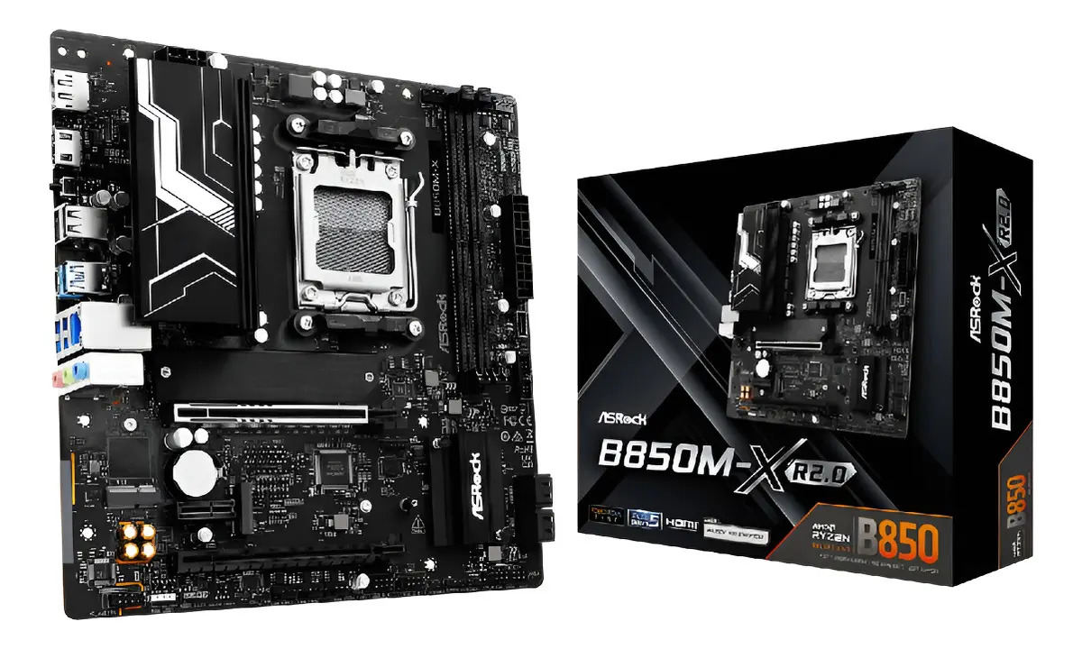 Tarjeta Madre Asrock B850m-x R2.0 M-atx Ddr5 Am5 Negro_0 Tarjeta Madre Asrock B850m-x R2.0 M-atx Ddr5 Am5 Negro_0
