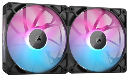 CORSAIR iCUE Link RX140 Ventiladores PWM RGB de 140 mm con iCUE Link System Hub - Rodamiento de CÃºpula MagnÃ©tica - Paquete Doble - Negro_0