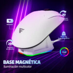Mouse Gamer Inalámbrico Game Factor Mow800-wh Blanco_2