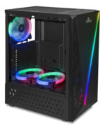 Gabinete Yeyian Crescent Master Con Ventana, Midi Tower, Atx/micro-atx/mini-itx, Usb 3.0, Sin Fuente, 3 Ventiladores Instalados Argb, Negro_2