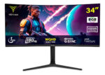 Monitor Gamer Curvo Yeyian Va 34 , 100hz, 1ms, 3440x1440 Wide Quad Hd, Luces Rgb, Hdmi 2.0, Displayport, Freesync, G-sync, Vesa, Para Xbox Series X/s/ps5/ps4/mac Ymc-fv234-m1 Negro_0