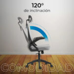 Silla De Oficina Flux Lite Ec313hr Hasta 100 Kg Inclin 120° - Marco Negro - Malla_2