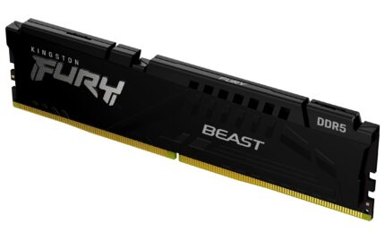 Kingston Fury Beast Black DDR5, Memoria Gamer, Capacidad: 8GB, Frecuencia: 5200MT/s, Latencia: CL40, Factor de Forma: DIMM, Intel XMP, Color: Negro, SKU: KF552C40BB-8_0