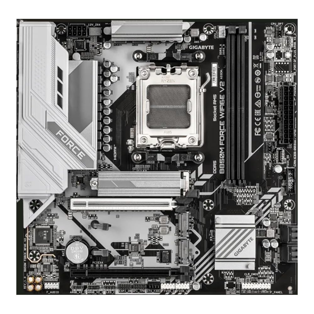 GIGABYTE B850M Force WIFI6E V2, Tarjeta Madre Micro ATX, Socket AM5, AMD B850, DDR5 hasta 128GB, PCIe 5.0, WiFi 6E, 2.5GbE LAN, RGB Fusion_0 GIGABYTE B850M Force WIFI6E V2, Tarjeta Madre Micro ATX, Socket AM5, AMD B850, DDR5 hasta 128GB, PCIe 5.0, WiFi 6E, 2.5GbE LAN, RGB Fusion_0