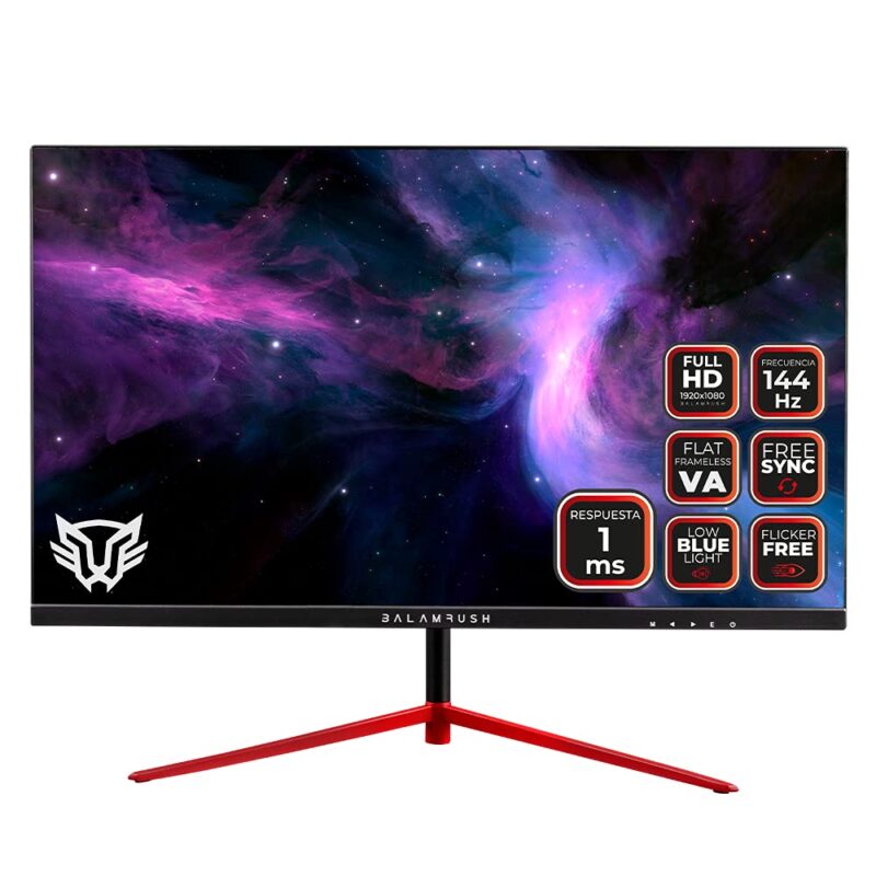 Balam Rush Monitor Gamer Plano 23.8" Ultra Odyssey MTX24G VA+144Hz+1ms+FullHD 1080p/HDMI+DP+3.5mm/Negro_0
