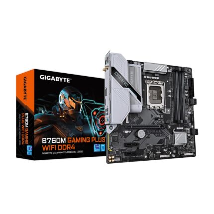 GIGABYTE B760M Gaming Plus WiFi DDR4 LGA 1700 Intel B760 M-ATX Placa Base con DDR4, 2* M.2, PCIe 4.0, Frontal USB 3.2 Gen 1 Tipo C, WiFi 6 GbE LAN, Q-Flash Plus, PCIe EZ-Latch_0