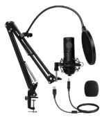 Micrófono Balam Rush Mc970 Gamer Negro Con Soporte_1