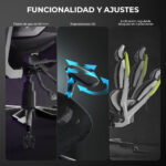 Silla Gamer Getttech Yar-gaome-m1 Negro/gris_5