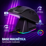Mouse Gamer Inalámbrico Dual 2.4ghz + Bluetooth Game Factor Mow800-bk Rgb 26000 Dpi 4k Negro_2