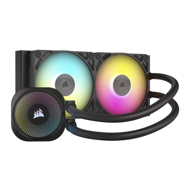 Corsair iCUE Link Titan 240 RX Refrigerador Líquido RGB para CPU  240mm AIO  2X RX120 Ventiladores RGB Incluidos  Compatible con Intel LGA 1851/1700, AMD AM5/AM4  Hub iCUE Link Incluido  Negro_0