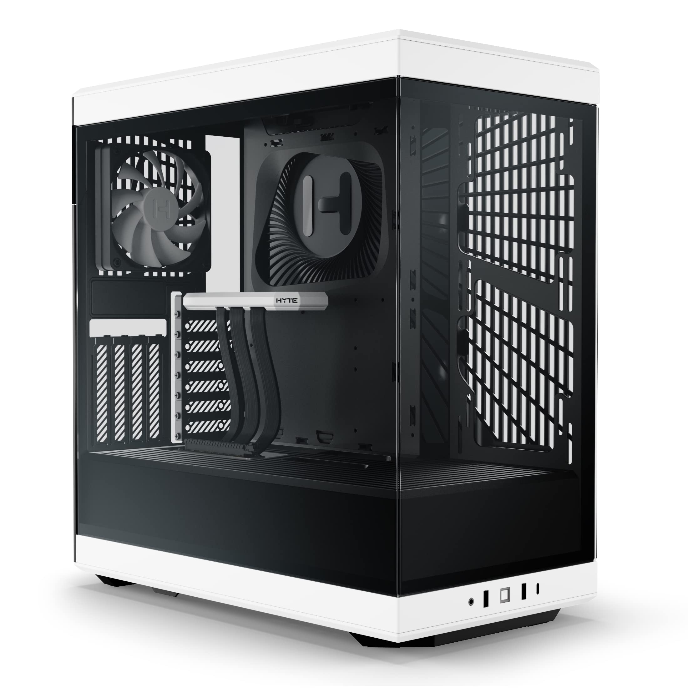 Hyte Y40 - Funda para Juegos de computadora ATX de Vidrio Templado estético Moderno con Cable Elevador PCIE 4.0 Incluido, Blanco (CS-HYTE-Y40-BW)_0 Hyte Y40 - Funda para Juegos de computadora ATX de Vidrio Templado estético Moderno con Cable Elevador PCIE 4.0 Incluido, Blanco (CS-HYTE-Y40-BW)_0