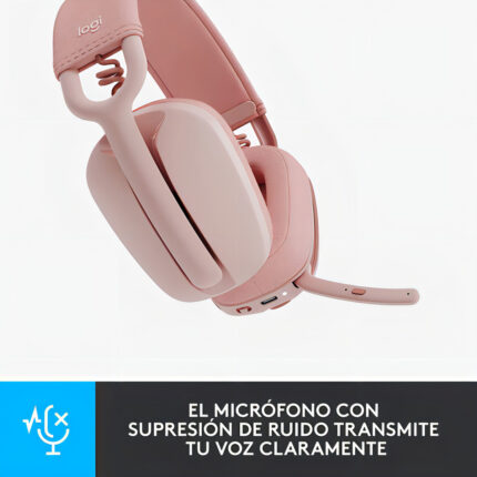 Audífono Logitech Zone Vibe 100 Inalámbrico Bluetooth Color Rosa_1