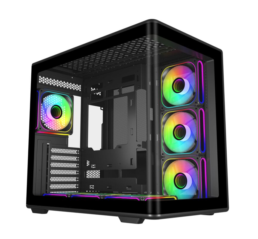 Negro/Elite 600 ARGB Fan 7 / Torre Intermedia/Mini-ITX/Mini-DTX/Micro-ATX/ATX_0