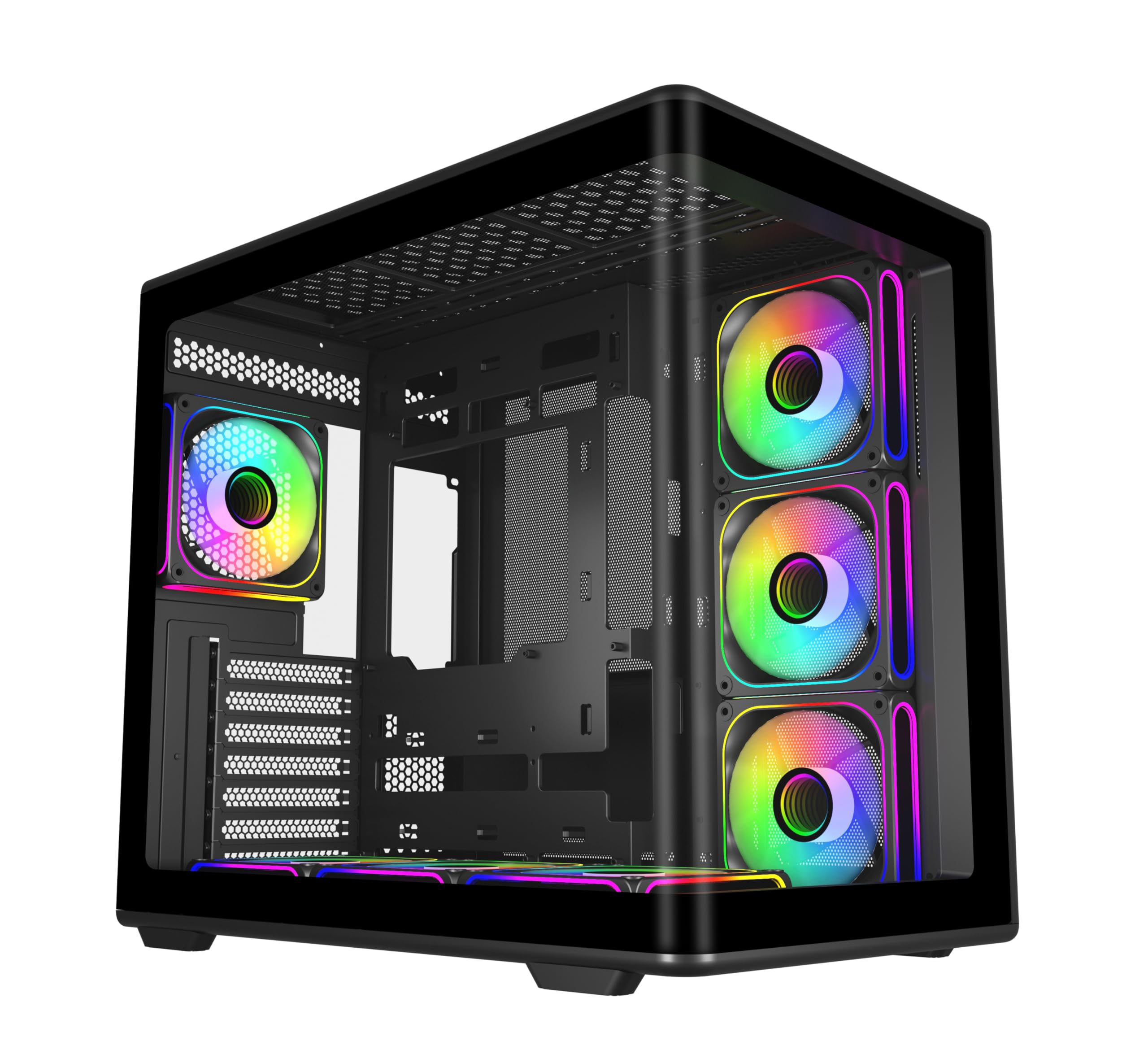 Negro/Elite 600 ARGB Fan 7 / Torre Intermedia/Mini-ITX/Mini-DTX/Micro-ATX/ATX_0 Negro/Elite 600 ARGB Fan 7 / Torre Intermedia/Mini-ITX/Mini-DTX/Micro-ATX/ATX_0