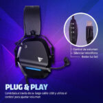 Audífonos Gamer Con Micrófono Para Pc Game Factor Hsg550 7.1 Virtual Usb Negro_4