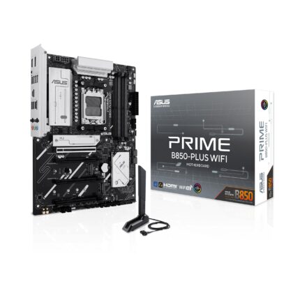 ASUS Prime B850-PLUS WiFi AMD AM5 AMD B850 ATX Motherboard, DDR5, PCIe 5.0 Ready, 3X M.2, Wi-Fi 6E, LAN de 2.5Gb, DisplayPort, HDMI, USB 10Gbps Type-A y Type-C®, BIOS Flashback, Aura Sync, AI_0