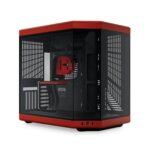 Hyte Y70 - Funda para Juegos de computadora ATX de Vidrio Templado panorÃ¡mico de Doble cÃ¡mara con Cable Elevador PCIE 4.0 Incluido, Rojo (CS-HYTE-Y70-BR)_0