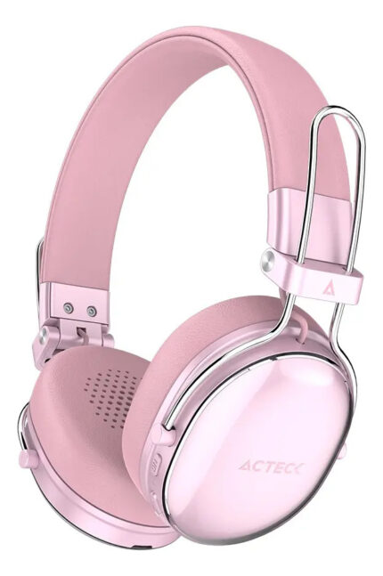 Audífonos Acteck Elite Hp710 Inalámbricos Rosa_0
