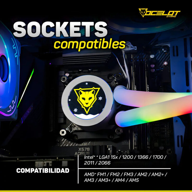 Cooler Ocelot Gaming Polar Wave 360mm Rgb Blanco_1
