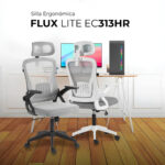 Silla De Oficina Flux Lite Ec313hr Hasta 100 Kg Inclin 120° - Marco Negro - Malla_1
