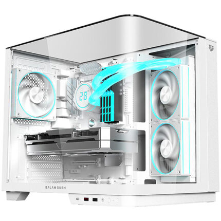 Gabinete Gamer Balam Rush Tank Expert Curve 6800 Atx Media Torre 3 Fan Panel Curvo Cristal Templado Usb-c Argb Blanco Br-941587_0