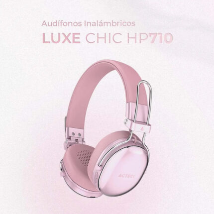 Audífonos Acteck Elite Hp710 Inalámbricos Rosa_1