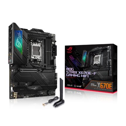 ASUS ROG Strix X670EF Gaming WIFI6E Socket AM5 (LGA 1718) Ryzen 7000 Gaming Motherboard (PCIe 5.0, DDR5,16 + 2 etapas de energía, cuatro ranuras M.2 con disipadores de calor, USB 3.2 Gen 2x2, AI_0