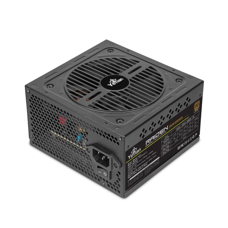 YEYIAN Fuente De Poder 550w, 80+ Bronce, ATX 2.0, No Modular, Conectores Pcie 6, Sata, Molex, Negro, Yfb-55020-01_0