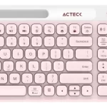 Combo Acteck Mk720 Teclado Y Mouse Rosa Español Qwerty_0