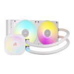 Corsair iCUE Link Titan 240 RX Refrigerador Líquido RGB para CPU  240mm AIO  2X RX120 Ventiladores RGB Incluidos  Compatible con Intel LGA 1851/1700, AMD AM5/AM4  Hub iCUE Link Incluido  Blanco_0