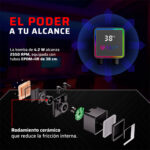 Enfriamiento Liquido Balam Rush Cryo Prism 240 Black 120mm Argb 4 Pines Pwm 1800 Rpm Tdp 270w Lga1851 Am5 Caratulas Intercambiables + Display De Temperatura Negro Br-944045_2