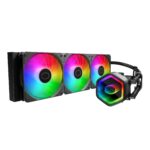 Cooler Master 360 Core II AIO - Enfriador líquido de CPU, R9|U9|i9, bomba G9R de doble cámara, espejo infinito aRGB, radiador de 360 mm, ventilador PWM de 120 mm, plataforma AMD MLW-D36M-A18PA-R1_0
