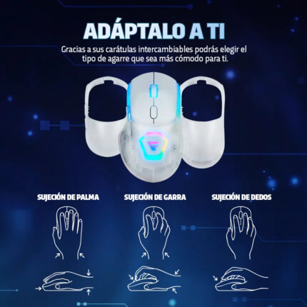 Mouse Gamer Inalámbrico Game Factor Mow800-wh Blanco_0